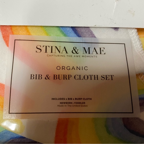 🇺🇸 Stina & Mae Burp& Bib Set - Picture 6 of 6